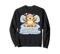 Merry Kitty Christmas! Cat Snow Angel Adorable Boys Girls Sweatshirt