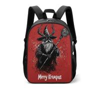 Merry Krampus Casual Daypack Daily Backpacks Travel Shoulder Bag with Adjustable Straps for Women Men