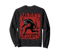 Merry Krampus. Christmas Horror, Krampusnacht Creepy Krampus Sweatshirt