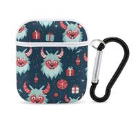 Merry Krampus PC Headphone Case for AirPods 1 And 2 Earphone Cover Earbuds Accessories with Keychain
