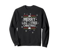 Merry Lag Free Christmas Funny Gamers Problems Sweatshirt