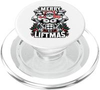 Merry Liftmas Christmas Fitness Madness Gym Santa BB Posing PopSockets PopGrip for MagSafe