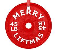 Merry Liftmas Christmas Ornaments Red Barbell Weight Plate Christmas Tree Ornaments Ceramic Personalized Christmas Ornaments 2022 Farmhouse Keepsake Christmas Decor Holiday 3 Inch