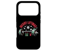 Merry Liftmas Funny Barbell Gym Christmas Fitness Workout Case for iPhone 17 Pro