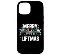Merry Liftmas Funny Gym Christmas Barbell Fitness Workout Case for iPhone 15