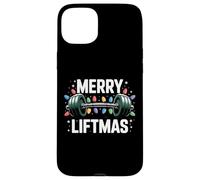 Merry Liftmas Funny Gym Christmas Barbell Fitness Workout Case for iPhone 15 Plus