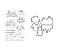 Merry Little Christmas Stamp and Die Set Combo, Essentials by Ellen, Stamping, Scrapbooking, Die Cutting, DIY, Paper Crafts, Card Making, Holiday, Snowman, Winter, Cabin