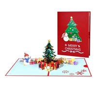 Merry Magic with Colorful Xmas Tree 3D Pop Up Christmas Card