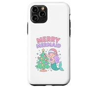 Merry Mermaid Kids Christmas Design Case for iPhone 11 Pro