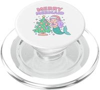 Merry Mermaid Kids Christmas Design PopSockets PopGrip for MagSafe