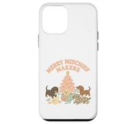 Merry Mischief Makers Pastel Dachshund Christmas Case for iPhone 12 mini