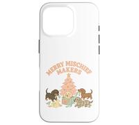 Merry Mischief Makers Pastel Dachshund Christmas Case for iPhone 16 Pro