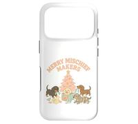Merry Mischief Makers Pastel Dachshund Christmas Case for iPhone 17 Pro