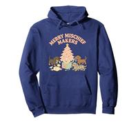 Merry Mischief Makers Pastel Dachshund Christmas Pullover Hoodie