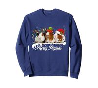 Merry Pigmas 2025 Funny Christmas Tree Xmas light Guinea Pig Sweatshirt