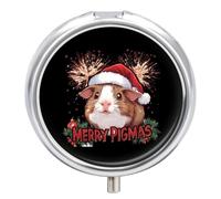 Merry Pigmas Guinea Pig Pill Case Travel Medicine Organizer Box