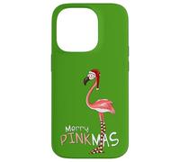 Merry Pinkmas Christmas XMas Flamingo Santa Hat Stockings Case for iPhone 14 Pro