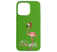 Merry Pinkmas Christmas XMas Flamingo Santa Hat Stockings Case for iPhone 15 Pro Max