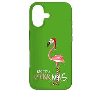 Merry Pinkmas Christmas XMas Flamingo Santa Hat Stockings Case for iPhone 17