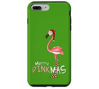 Merry Pinkmas Christmas XMas Flamingo Santa Hat Stockings Case for iPhone 7 Plus/8 Plus
