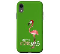 Merry Pinkmas Christmas XMas Flamingo Santa Hat Stockings Case for iPhone XR