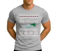 Merry Porschemas Porsche Ugly Christmas Men's T-Shirt, gray, M