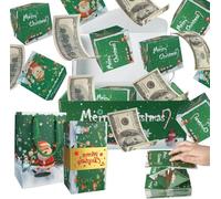 Merry Red DIY Bouncing Gift Box Set - Folding Pop-Up Surprise Money Explosion Box for Christmas, Birthday, Valentine, Anniversary, Proposal (A Great Gift Idea)