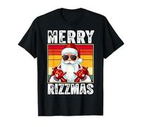 Merry Rizzmas School Funny Christmas Santa Claus Kids Teens T-Shirt