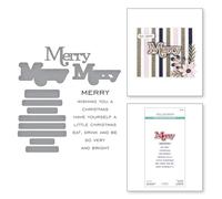 Merry Sentiments Clear Stamp & Die Set from The All About Christmas Collection by Lisa Horton