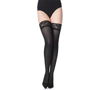 Merry Style Women's 40 DEN Microfiber Hold Up Stockings MS 791 (Black-791, M-L)