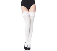 Merry Style Women's 40 DEN Microfiber Hold Up Stockings MS 791 (White-791, XL-XXL)