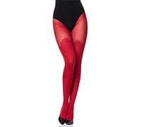 Merry Style Women's Fine Mesh Tights MS 389 60 DEN (Red, XL)