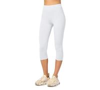 Merry Style Women's Leggings 3/4 MS10-144(White, XXL)