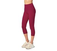 Merry Style Women's Leggings 3/4 with Lace MS10-224(Claret, M)