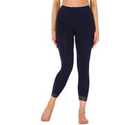 Merry Style Women's Leggings 7/8 with Lace MS10-342(Navy Blue,3XL)