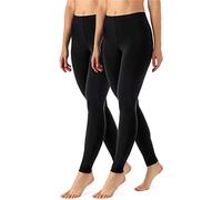 Merry Style Women's Leggings Long 2 Pack MS10-143(Black/Black, XXL)