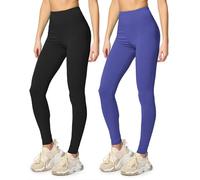 Merry Style Women's Long Leggings 2 Pack MS10-198 (Black/Cobalt, M)