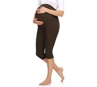 Merry Style Women's Maternity 3/4 Leggings Made from Viscose MS10-298 (Brown, XXL)