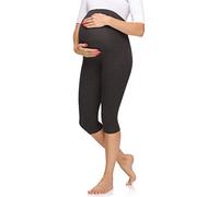 Merry Style Women's Maternity 3/4 Leggings Made from Viscose MS10-298 (Dark Melange, M)