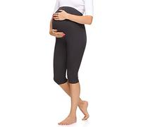 Merry Style Women's Maternity 3/4 Leggings Made from Viscose MS10-298 (Graphite, 4XL)