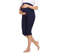 Merry Style Women's Maternity 3/4 Leggings Made from Viscose MS10-298 (Navy, 3XL)
