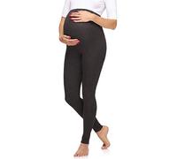 Merry Style Women's Maternity Long Leggings Made from Viscose MS10-297 (Dark Melange, S)