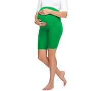 Merry Style Women's Maternity Short Leggings Made from Viscose MS10-299 (Green, L)