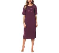 Merry Style Womens Short Sleeve Nightdress 91LW1 (Aubergine (Short Sleeve), L)