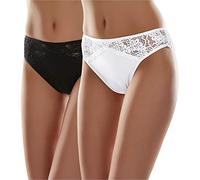 Merry Style Women's String MSGAB45 ((2Pack) Black/White, 8 (Producer Size: S))