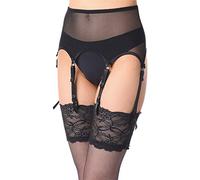 Merry Style Women's Suspender Belt MSKS912 (Black-1, L)