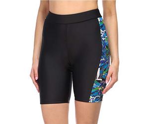 Merry Style Women's Swim Shorts MS10-331 (Black/Pattern1, 8)