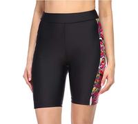Merry Style Women's Swim Shorts MS10-331 (Black/Pattern4, 8)
