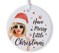 Merry Swiftmas Ornament, Have a Merry Little Swiftmas Ceramic Christmas Tree Ornament, Gift for Music Lovers, Giftbox Included