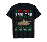 Merry Tankmas Battle Tank War Tank Ugly Christmas Sweater T-Shirt